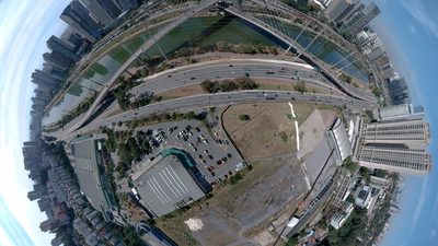 Ponto Octávio Frias de Oliveira - Estaiada - Perspectiva Marginal Pinheiros sentido Santo Amaro